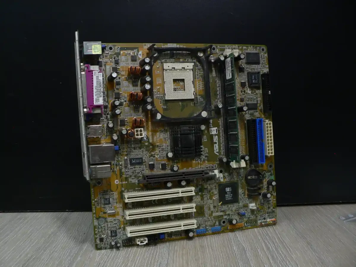 ASUS P4S800-MX SE REV:1.03 478 Alaplap + Hátlap/IO-Shield (B kategória, megviselt állapotú) - Image 1