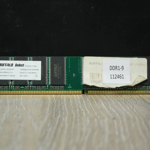 BUFFALO Select 1GB 400MHz CL3 DDR1 Memória