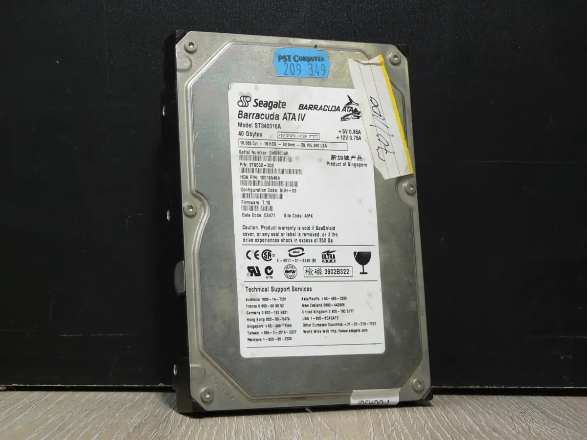 IDEHDD-1-1 Seagate Barracuda ST340016A IDE Merevlemez 40GB 70/100 - Image 1