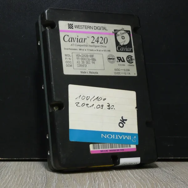 Western Digital Caviar 2420 IDE Mervlemez 420MB 100/100