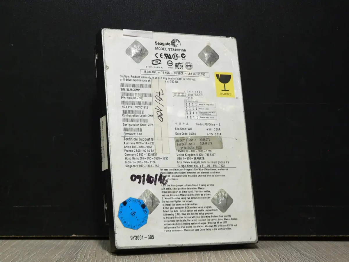 IDEHDD-7-1 Seagate ST340015A IDE Merevlemez 40GB 70/100 - Image 1