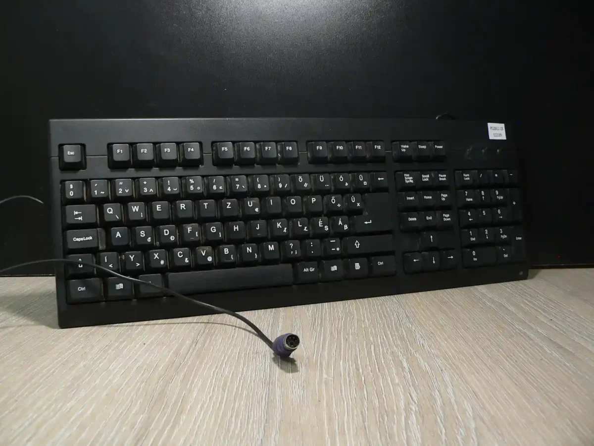 PS2BILL-18-1 Windows 2000-Keyboard PS/2 Billentyűzet Magyar Fekete - Image 1
