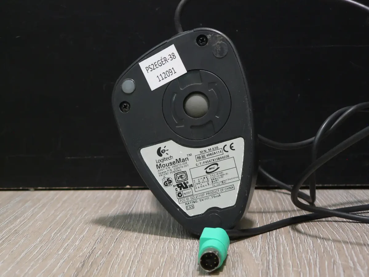 Compaq-Logitech MouseMan Golyós Egér Fekete PS/2 - Image 2