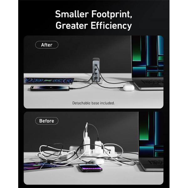 ANKER Hálózati Töltő 3xUSB-C, USB-A 4 portos, 240W EU, fekete - A2342311 - Image 2