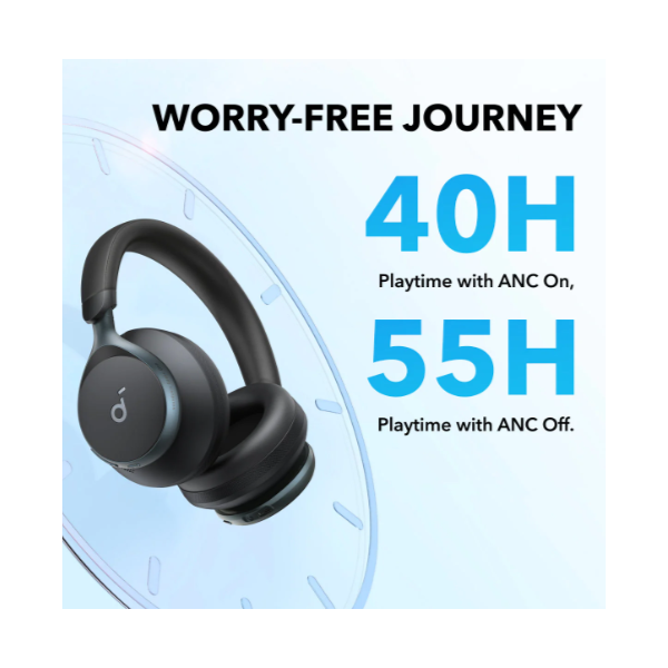 ANKER Vezeték Nélküli Fejhallgató, Soundcore Space One, Aktív Zajszűrő, fekete - A3035G11 - Image 5