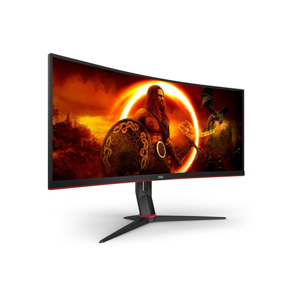 AOC Ívelt Gaming 180Hz VA monitor 34" CU34G2XP/BK, 3440x1440, 21:9, 430cd/m2, 1ms, 2xHDMI/DisplayPort/USBx4 - Image 2
