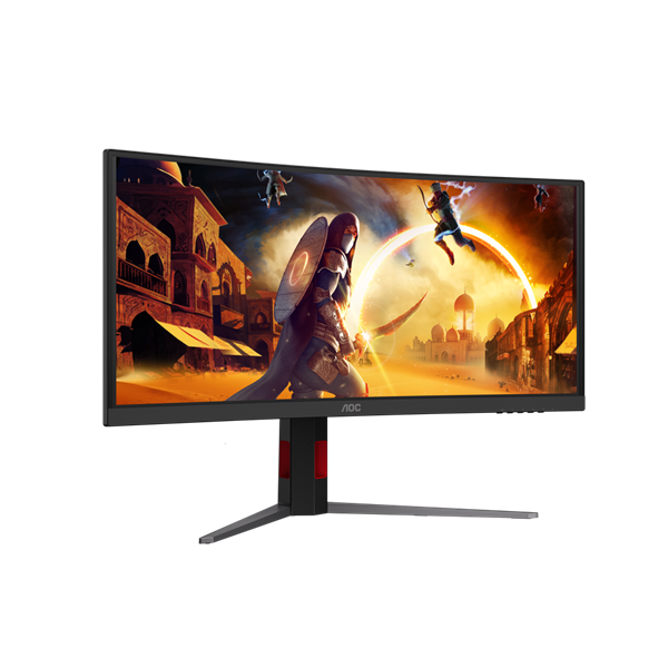 AOC Ívelt Gaming 180Hz VA monitor 34" CU34G4CA, 3440x1440, 21:9, 450cd/m2, 1ms, 2xHDMI/DisplayPort/2xUSB, hangszóró - Image 3