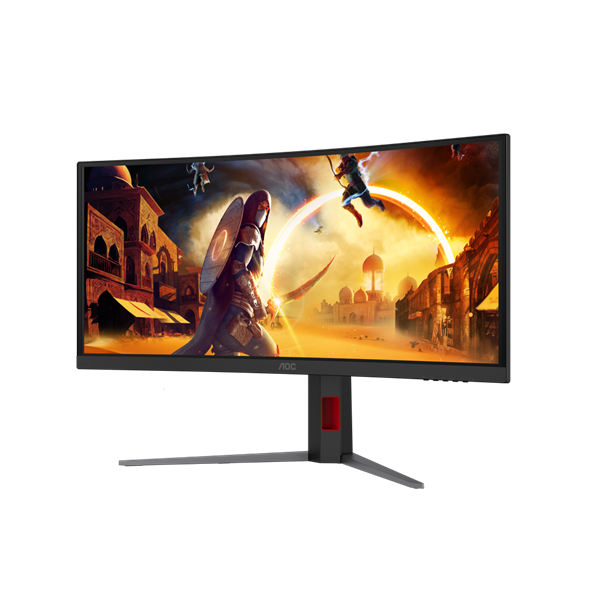 AOC Ívelt Gaming 180Hz VA monitor 34" CU34G4CA, 3440x1440, 21:9, 450cd/m2, 1ms, 2xHDMI/DisplayPort/2xUSB, hangszóró - Image 4