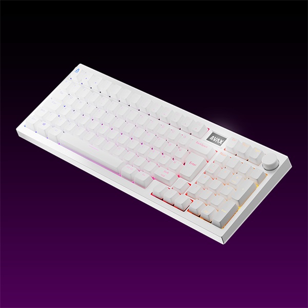 AVAX Vezetékes/Vezeték Nélküli Billentyűzet GM03 PRO USB, Mechanikus, Red Switch, HUN, fehér - Image 1