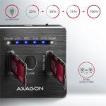 AXAGON ADSA-M2C USB-C 3.2 M. 2 fekete dual dokkoló állomás - Image 3