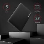 AXAGON EE25-SL USB 3.2 csavar nélküli külső ház HDD/SSD, fekete - Image 2
