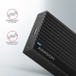 AXAGON EEM2-GTR THIN RIB SUPERSPEED+ USB-C - NVME M.2 külső ház, fekete - Image 4