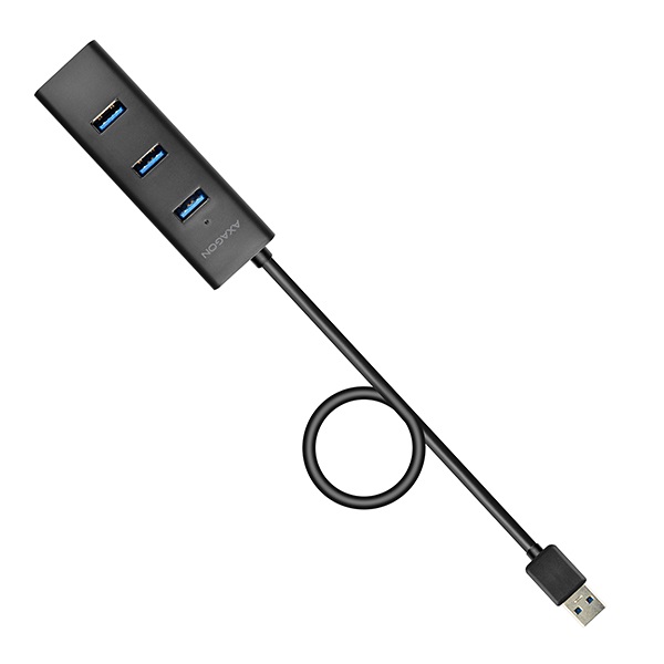 AXAGON HUE-S2BL USB3.0 CHARGING HUB (Négyportos USB 3.0 hub gyors töltéssel és tápellátással. 1,2 méteres kábel) - Image 2