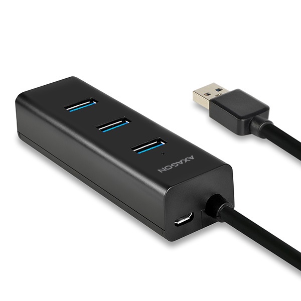 AXAGON HUE-S2BL USB3.0 CHARGING HUB (Négyportos USB 3.0 hub gyors töltéssel és tápellátással. 1,2 méteres kábel) - Image 3
