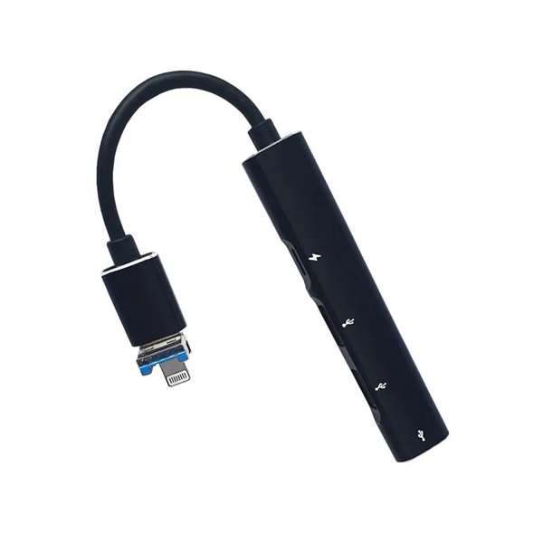 BLACKBIRD_Adapter_USB30Lightning_2xUSB_1xUSB-C_1xLightning_Fekete-i1762730.jpg BLACKBIRD Adapter USB3.0/Lightning, 2xUSB, 1xUSB-C, 1xLightning, Fekete - Image 1