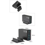 BLACKBIRD Hálózati Töltő GAN 135W 3xUSB-C 20W + 3xUSB 5V, Fekete - Image 3