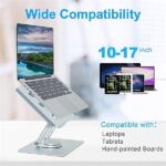 BLACKBIRD Notebook Állvány, 360 fokban forgatható alumínium ezüst - Image 3