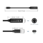 BLACKBIRD Töltőkábel PD65W USB-C male to DC7.9mmx09mm female - Image 4