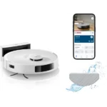 BOSCH BCRC1W Spotless Robotporszívó és felmosó, portartály: 400ml, víztartály:220ml, Fehér