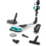 BOSCH BCS71HYG1 Unlimited 7 ProHygienic Aqua Vezeték nélküli porszívó,  2in1 DynamicAqua felmosó, Fehér/Türkiz