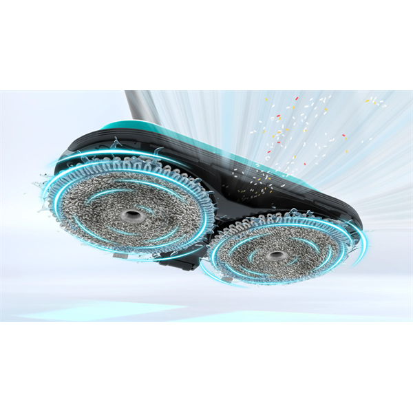 BOSCH BCS71HYG1 Unlimited 7 ProHygienic Aqua Vezeték nélküli porszívó,  2in1 DynamicAqua felmosó, Fehér/Türkiz - Image 2