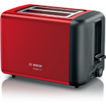 BOSCH TAT3P424 DesignLine Kenyérpirító, 970W, 2 szeletes, Piros