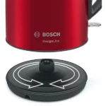 BOSCH TWK3P424 DesignLine Vízforraló 2400W, 1,7L, Metálpiros - Image 5