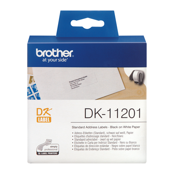 BROTHER Etikett címke DK-11201, 29mm x 90mm, Elővágott (stancolt), Fehér alapon fekete, 400 db - Image 3