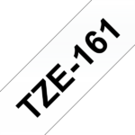 BROTHER szalag TZe-161, Átlátszó alapon Fekete, Laminált, 36mm 1.4", 8 méter