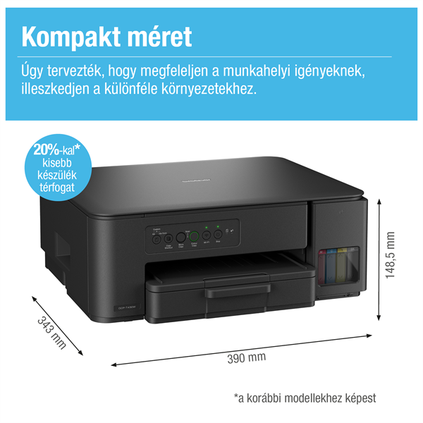 BROTHER Tintasugaras MFP NY/M/S DCP-T430W, A4, színes, 16 lap/perc, WiFi/USB, 6000x1200dpi, manuál duplex, 128MB - Image 5