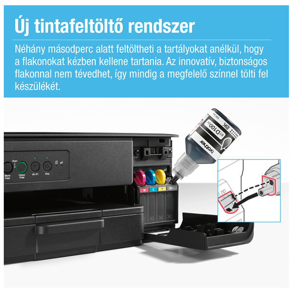 BROTHER Tintasugaras MFP NY/M/S DCP-T430W, A4, színes, 16 lap/perc, WiFi/USB, 6000x1200dpi, manuál duplex, 128MB - Image 3