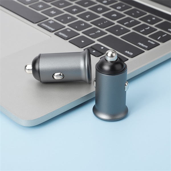 COLORWAY Autós töltő, CW-CHA029PD-GR, 2xUSB (Type-C PD20W + USB QC3.0 ) (38W) szürke - Image 5