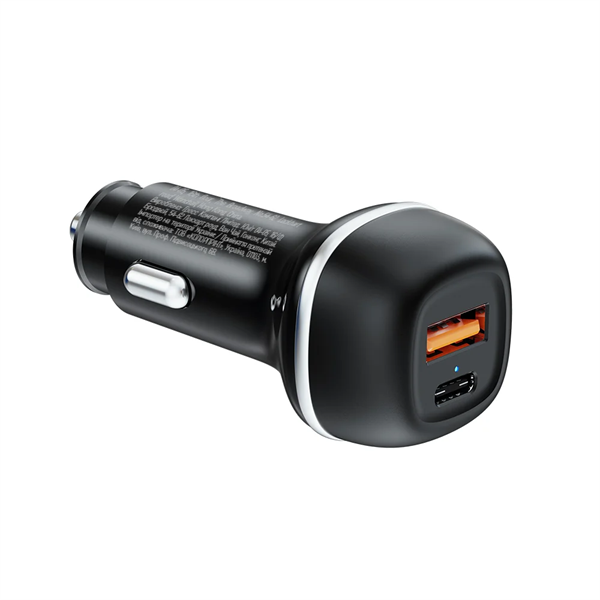 COLORWAY Autós töltő, CW-CHA067PD-BK, 2xUSB (Type-C PD45W + USB QC3.0 18W) (63W), fekete - Image 2