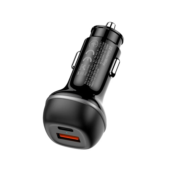 COLORWAY Autós töltő, CW-CHA067PD-BK, 2xUSB (Type-C PD45W + USB QC3.0 18W) (63W), fekete - Image 4