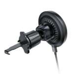 COLORWAY Autós töltő, MagSafe 360°-os légtelenítő 15W fekete vezeték nélküli autós töltő,  légtelenítő 15W fekete - Image 4