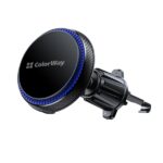 COLORWAY Autós töltő, MagSafe 360°-os légtelenítő 15W fekete vezeték nélküli autós töltő,  légtelenítő 15W fekete