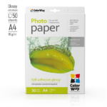 COLORWAY Fotópapír, fényes öntapadó (glossy self-adhesive), 115 - 80g/m2, A4, 50 lap - Image 2