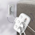 COLORWAY Hálózati elosztó, CW-CHE24PDW, 2 dugalj, 3xUSB-A, 1xUSB-C 2m, fekete - Image 4