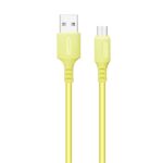 COLORWAY Kábel, USB - MicroUSB (soft silicone) 2.4A 1m sárga - Image 2