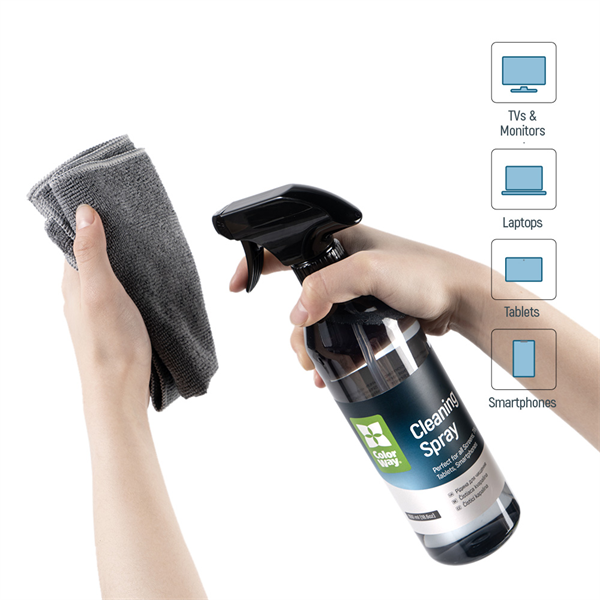 COLORWAY Tisztítószer készlet CW-5500, nagyméretű elektronikai készlet (550 ml és 2 mikroszálas) - Image 2