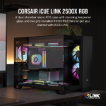 CORSAIR Ház Micro-ATX iCUE LINK 2500X RGB, Tápegység nélkül, Edzett Üveg, fekete - Image 3
