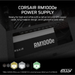 CORSAIR Tápegység Moduláris, RM1000e, 1000W, 12cm, ATX 3.1, PCIe 5.1, BOX, Cybenetics Gold - Image 2