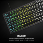 CORSAIR Vezetékes Billentyűzet Gaming, K55 CORE RGB, Médiavezérlő gombok, Cseppálló, US, fekete - Image 2