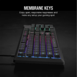 CORSAIR Vezetékes Billentyűzet Gaming, K55 CORE RGB, Médiavezérlő gombok, Cseppálló, US, fekete - Image 4