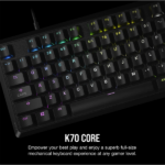 CORSAIR Vezetékes Billentyűzet Gaming, K70 CORE RGB, Mechanikus, MLX Red switch, 104 gombos, US, fekete - Image 2