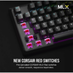 CORSAIR Vezetékes Billentyűzet Gaming, K70 CORE RGB, Mechanikus, MLX Red switch, 104 gombos, US, fekete - Image 3