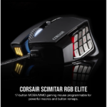 CORSAIR Vezetékes Egér Gaming, SCIMITAR RGB ELITE, 17 programozható gomb, RGB Világítás, 18000dpi, fekete - Image 2