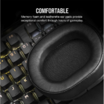 CORSAIR Vezetékes Headset, HS55 Gaming, Ultrakönnyű, Jack dugós, fekete - Image 5