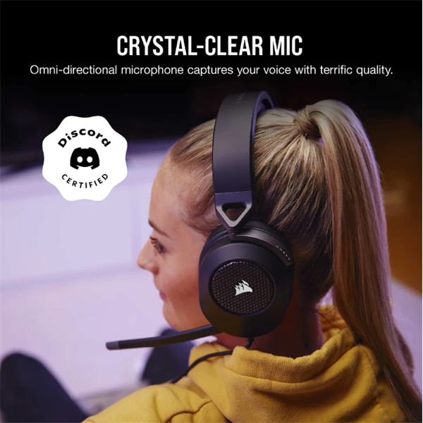 CORSAIR Vezetékes Headset, HS65 SURROUND Gaming, Dolby audio, carbon - Image 4