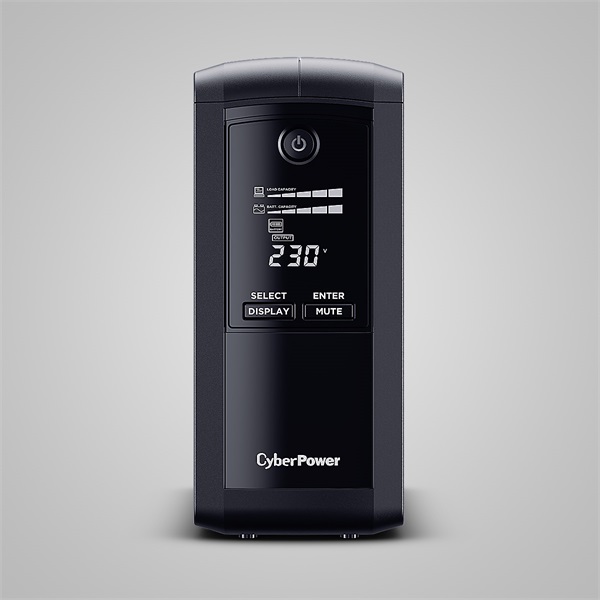 CYBERPOWER UPS, VP1000EILCD, (6xIEC C13) 1000VA 550W 230V szünetmentes tápegység + USB LINE-INTERACTIVE - Image 1